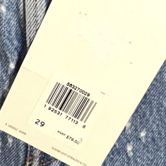 Levis 501 Button Fly High Rise Distressed Frayed Dottie Blues Denim Shorts 29 - Picture 13 of 13